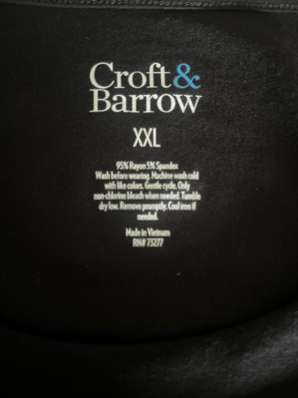 *NWT* Croft & Barrow Black Pleated Tank Top - XXL - Picture 4 of 5